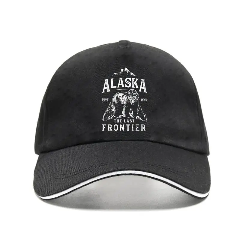 

Men Hat Alaska The Last Frontier Bear Home Bill Hat Men Women Vintage Gifts National Park Sunscreen Bill Hat