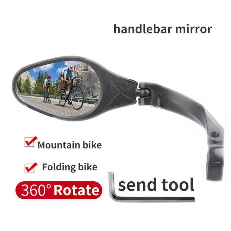 

Mountain bike adjustable mirror bicycle 360 degree rotating stainless steel mirror bicycle rearview mirror