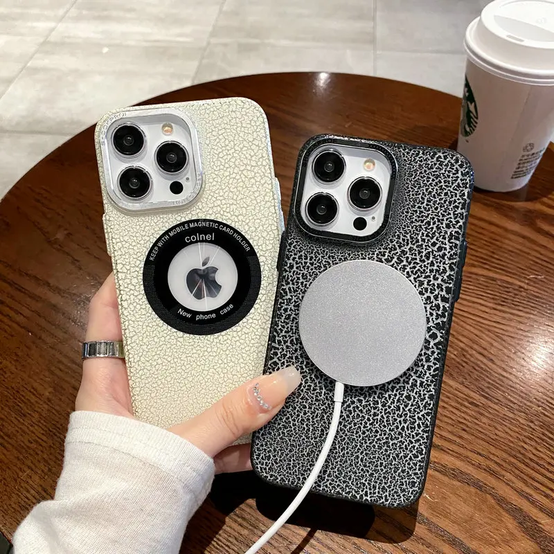 

Magnetic Luxury Crystal Crack Phone Case Suitable For iPhone 14 Pro Max 14pro 13 13pro 12pro 12 14plus Protect Anti Slip Cover