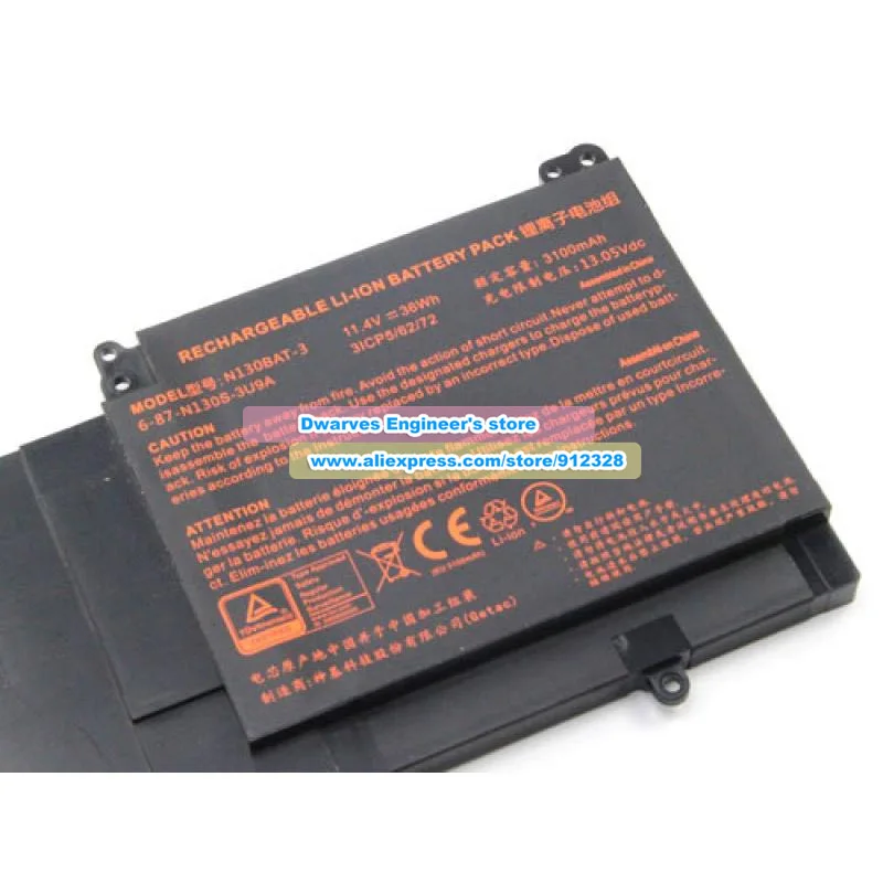 Оригинальный аккумулятор N130BAT-3 11 4 В 3100 мАч 32 Вт для Clevo N131WU N130WU N131BU N141WU NP3130 InfinityBook