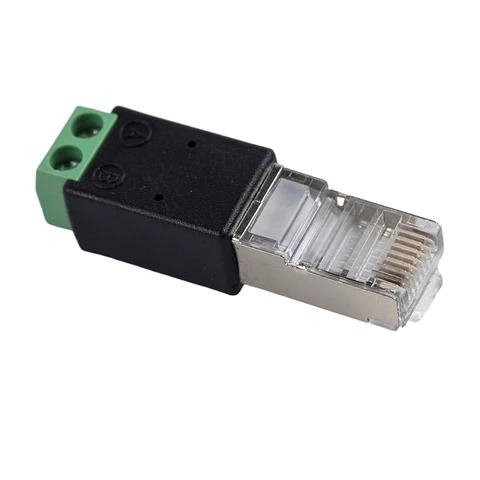 Преобразователь RJ45 в RS485 Адаптер терминала RJ45 Адаптер RJ45 в RS485 Кристаллическая головка к терминалу