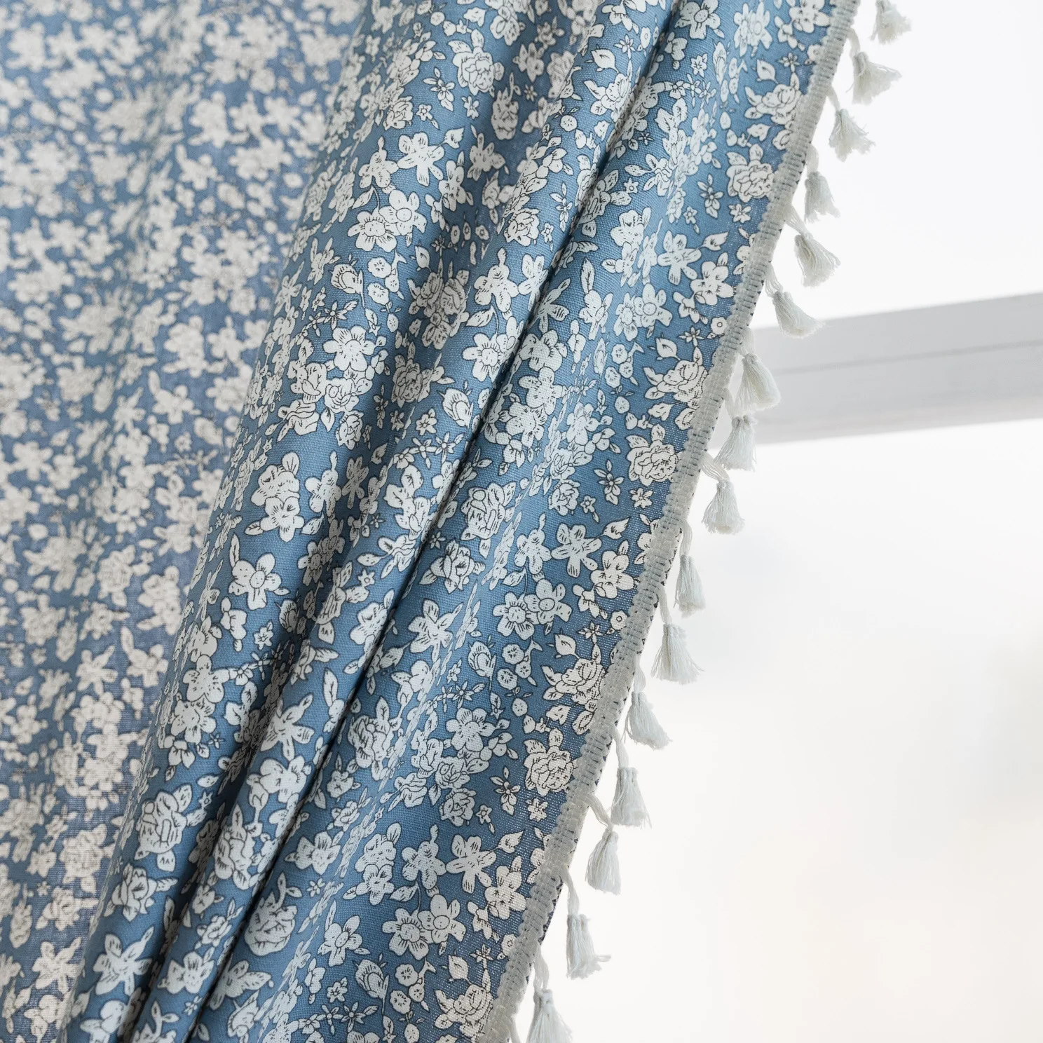 Домашние антикварные занавески льняные текстурированные шторы с цветочной