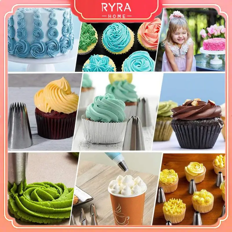 

82pcs/set Cake Decorating Kit Supplies Set Tools Piping Tips Pastry Icing Bag Nozzles Baking Set Flower Bag Mouth Squeezed Cream