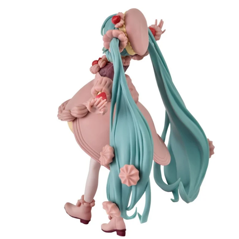 Фото Фигурка Мику Hatsune из ПВХ, набор моделей FuRyu sweetsweet Series Piapro, персонажи клубники, шоколада, Короткие пирожные, коллекционные игрушки №3