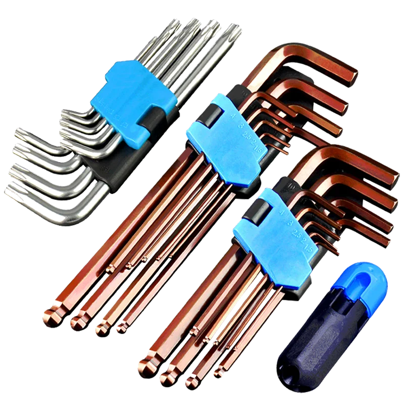 ZJKJELE Hand Tool 2.5/3/4/5/6/8/10mm Chromium-vanadiu Steel Inner Hexagon  T Handle Allen Hex Key Wrench Spanner