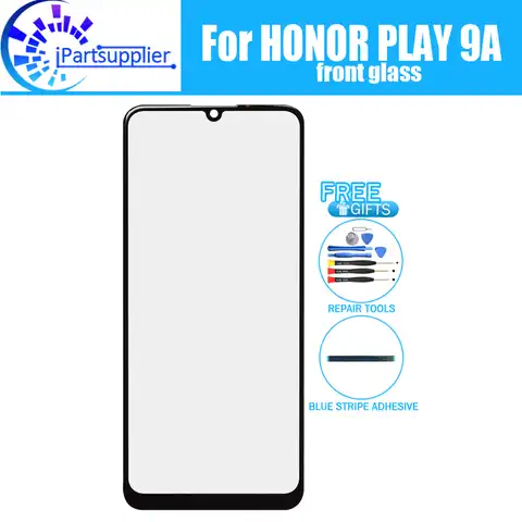 Для Huawei Honor Play 9A передняя стеклянная линза экрана 100% оригинальный передний сенсорный экран стеклянная внешняя линза для Honor Play 9A телефон + Ин...