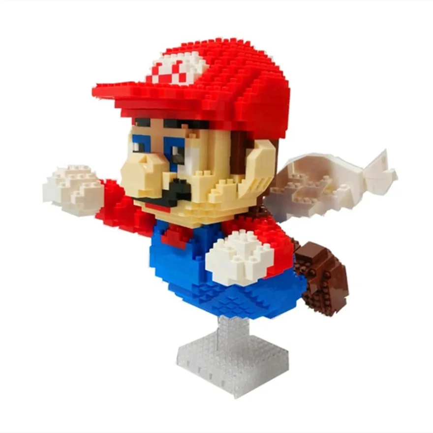 

Super Game Flying Mario Building Blocks Anime Auction Figures Model Cartoon Mini DIY Micro Bricks Toys for Kids Children Gifts