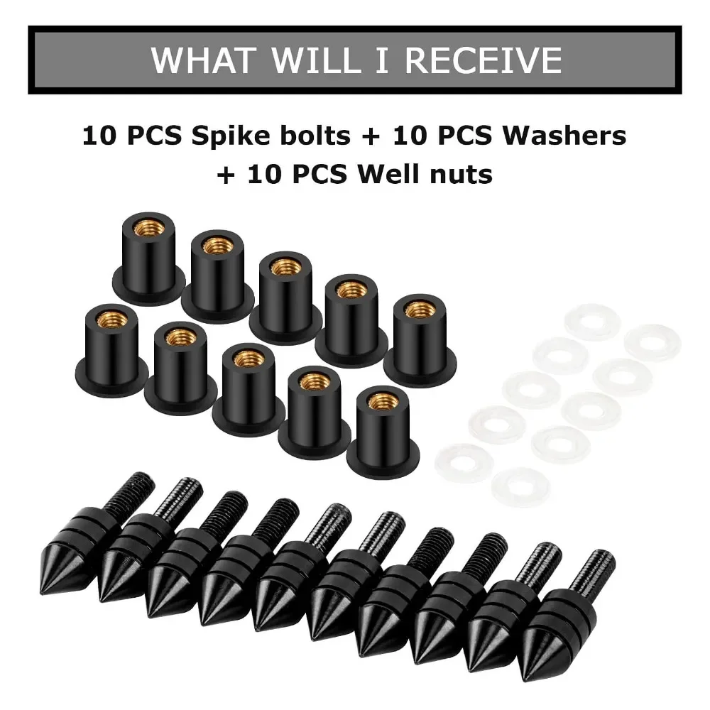 Мотоциклетные аксессуары шипы болты для лобового стекла винтовая гайка
