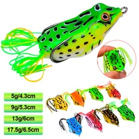 frog silicone bait fishing lures soft artificial bait fishing goods with double hooks topwater frog fishing tackle accessories