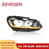 car lights for volkswagen golf6 headlight 2009 2012 drl led dynamic turn signal light hella 5 bifocal lens low high beam