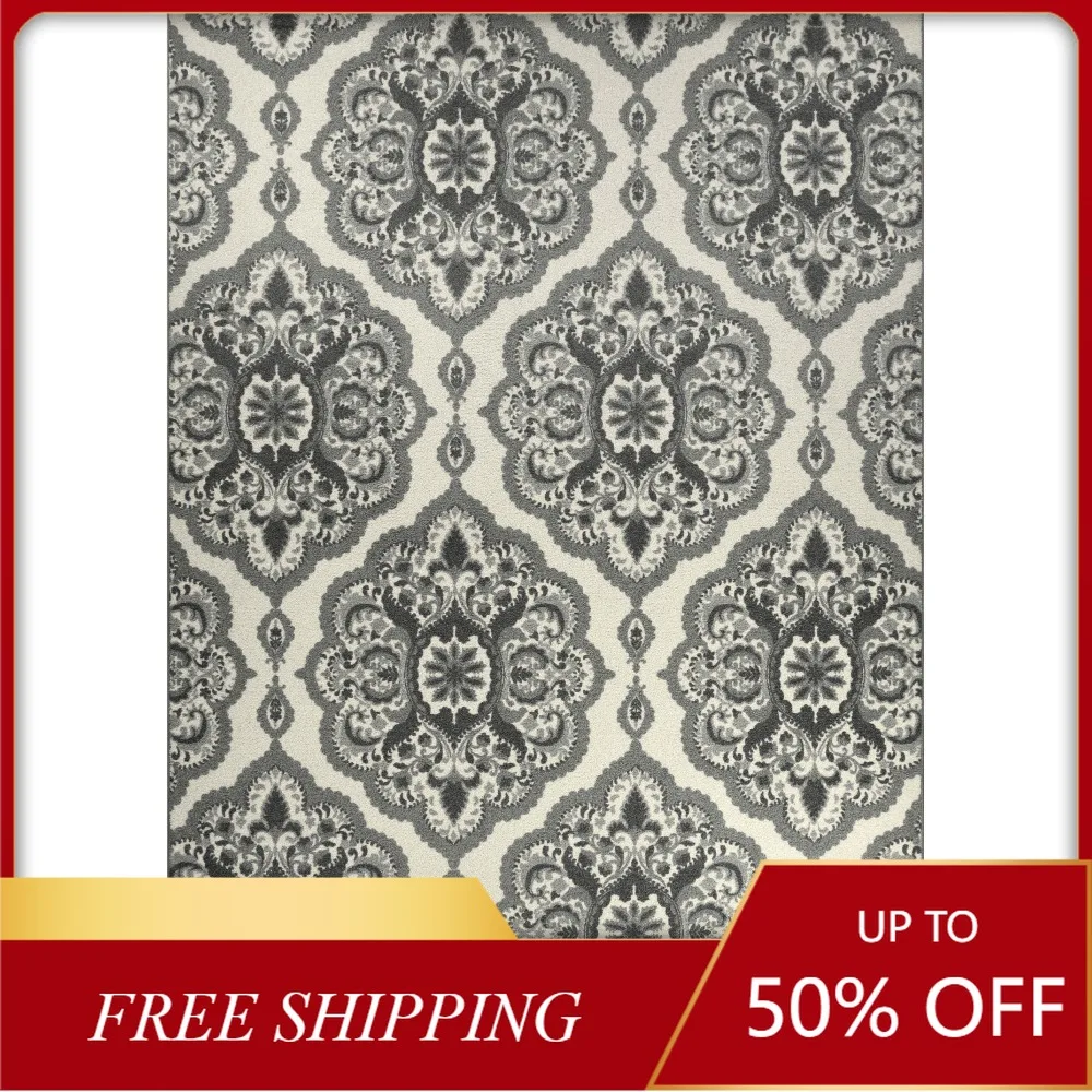 

Новый домашний/Декор/коврики, традиционный медальон Roxanne, серый домашний коврик для гостиной, 7 'x 10' США