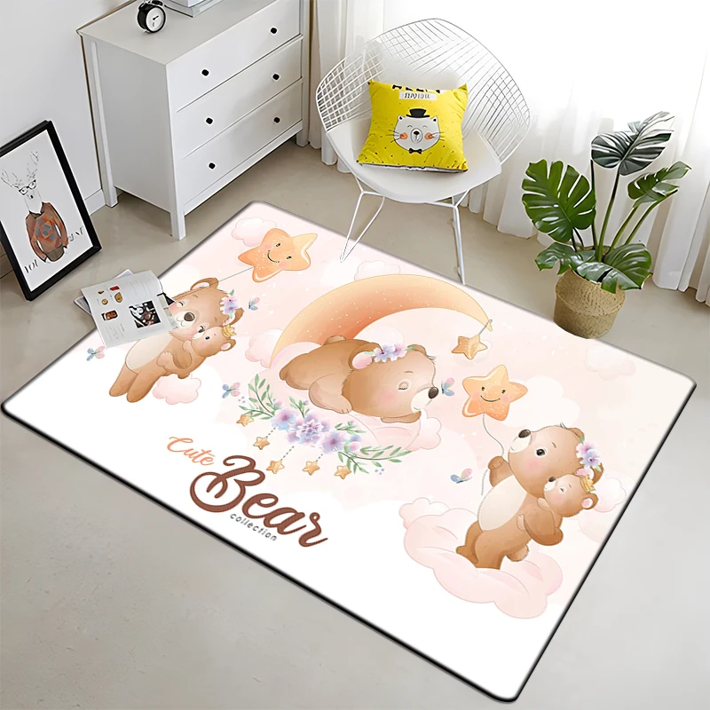 

Cute cartoon bear carpet Carpets for living room Rugs for bedroom Cute area rug for children Washroom floor mat Kitchen mat