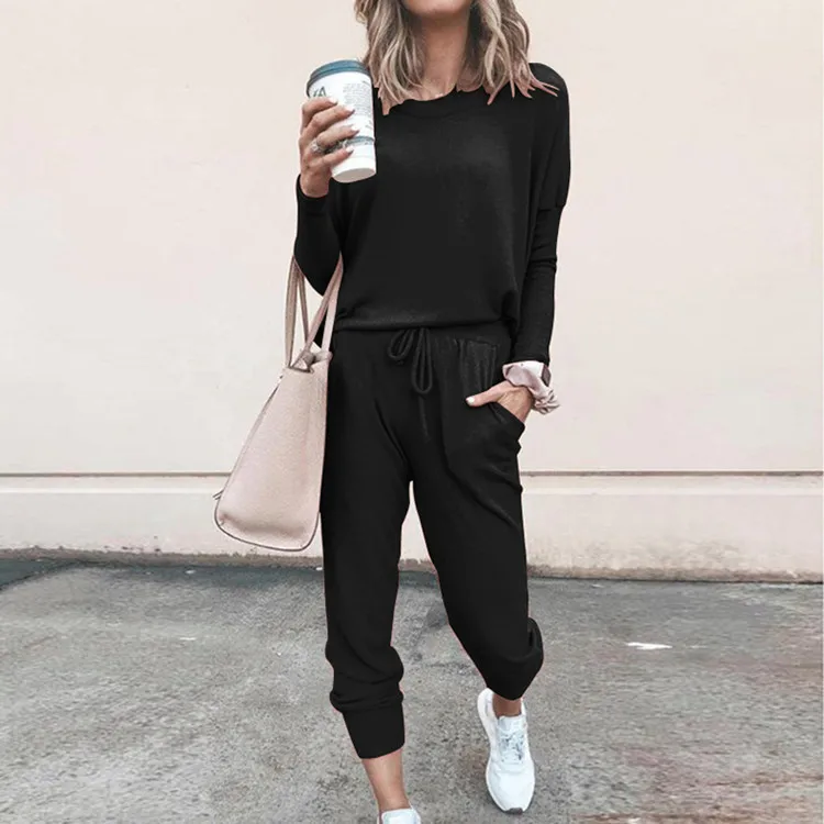 

Winter two piece set women Casual Tracksuit Woman Long Sleeve pullover Hoodies Sweatshirt Pants Jogger Sport Suits Sportswear