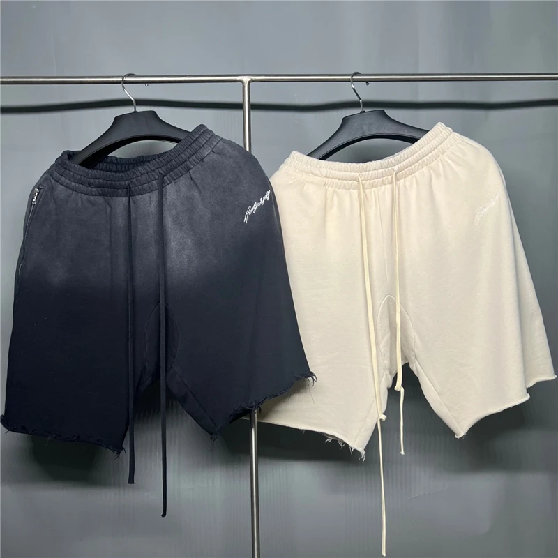 

Новые винтажные шорты ASKYURSELF 22FW для мужчин и женщин, мужские шорты с вышивкой, длинные шорты на молнии