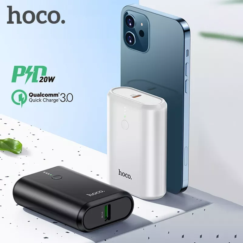 

NEW hoco QC3.0+PD 20W Power Bank 10000mAh Portable External Battery Charger fast Charger Powerbank for iPhone 12 Pro Max 11