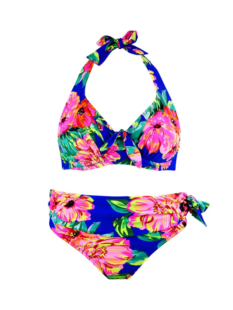Miyouj 2024 комплекты бикини с цветочным принтом женский купальный костюм пуш-ап