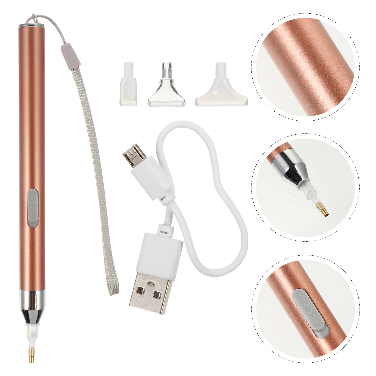 

Light Pen Diamond Drawing Accessory Tool Tools Dotting Pointing Nail Metal Rhinestone Manicure