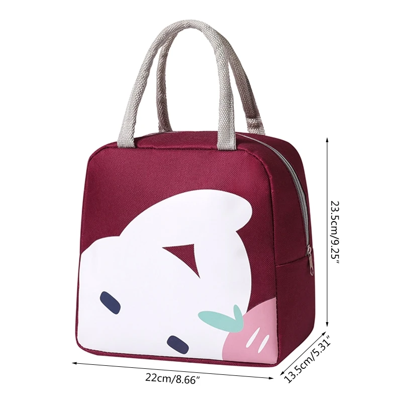 Мультяшная Портативная сумка для ланча теплоизолированная сумка-холодильник