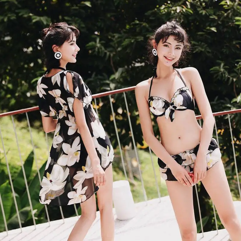 

Beach Outfits For Women Maillot De Bain 3 Pieces Bikini Maillot De Bain Femme Swimwear Bathing Suit Pareo Plage