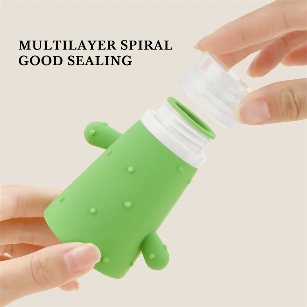 Силиконовая Бутылка С КАКТУСОМ многоразовый портативный шампунь косметика