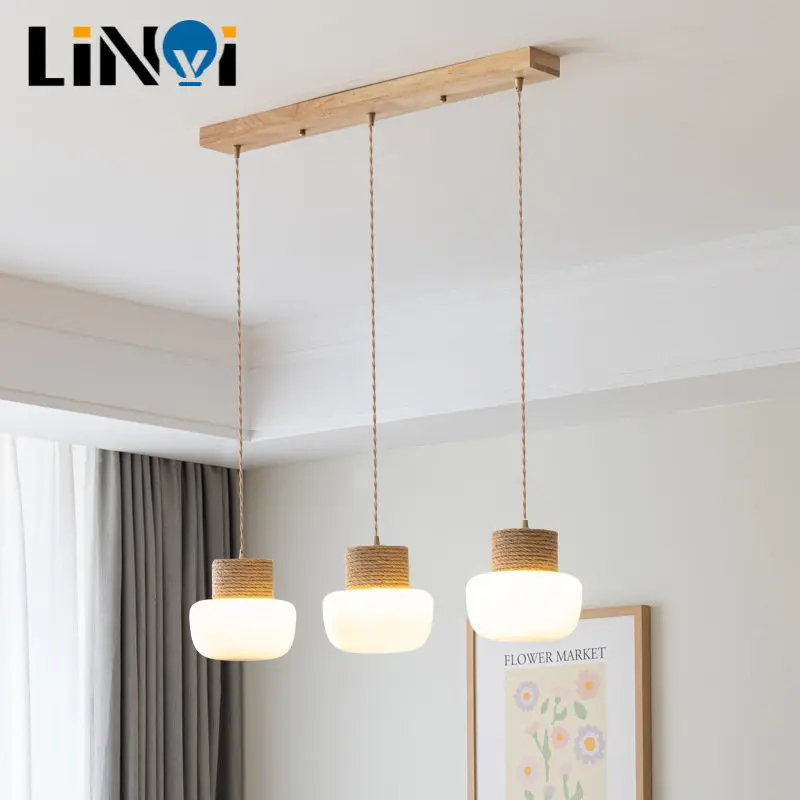 

Современные стеклянные светодиодные подвесные светильники в скандинавском стиле, люстра для столовой, спальни, комнатное украшение для ресторана, бара, Подвесная лампа