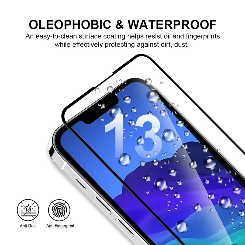 3PCS For iPhone 13 Mini Pro Max Screen Protector Front Tempered Glass Film on XR iP 8 7 Plus Full Cover iP13 | Мобильные телефоны и