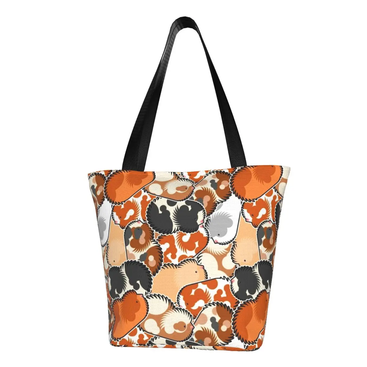 

Забавная сумка-шоппер с морской свиньей, милая сумка через плечо с животным, женская пляжная сумка-тоут из полиэстера, повседневные сумки с графическим рисунком