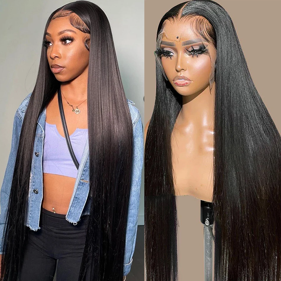 

Glueless Human Wigs Ready To Wear 13x4 13x6 Hd Lace Frontal Wig For Women 30 40 Inch Bone Straight Lace Front Wig Human Hair