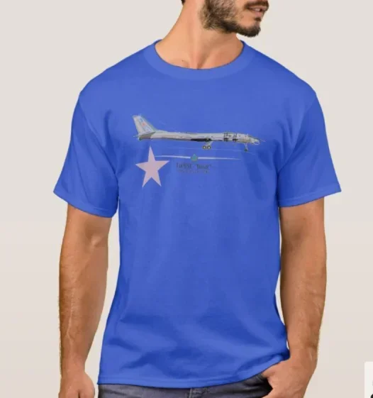 Футболка с стратегическим бомбардиром русских ВВС Tu-95 Bear 100% хлопок круглым