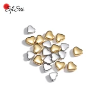 sifisrri heart pendant accessories stainless steel charms for jewelry making supplies bracelet necklace diy bulk ttems wholesale