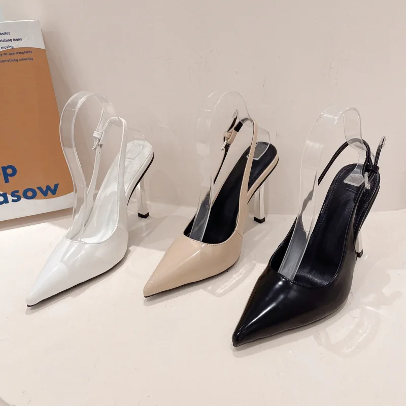 

New Summer Women's High Heels Roman Pointed Toe Hollow Back Luxury Special-shaped Ultra-high Heel Sandals