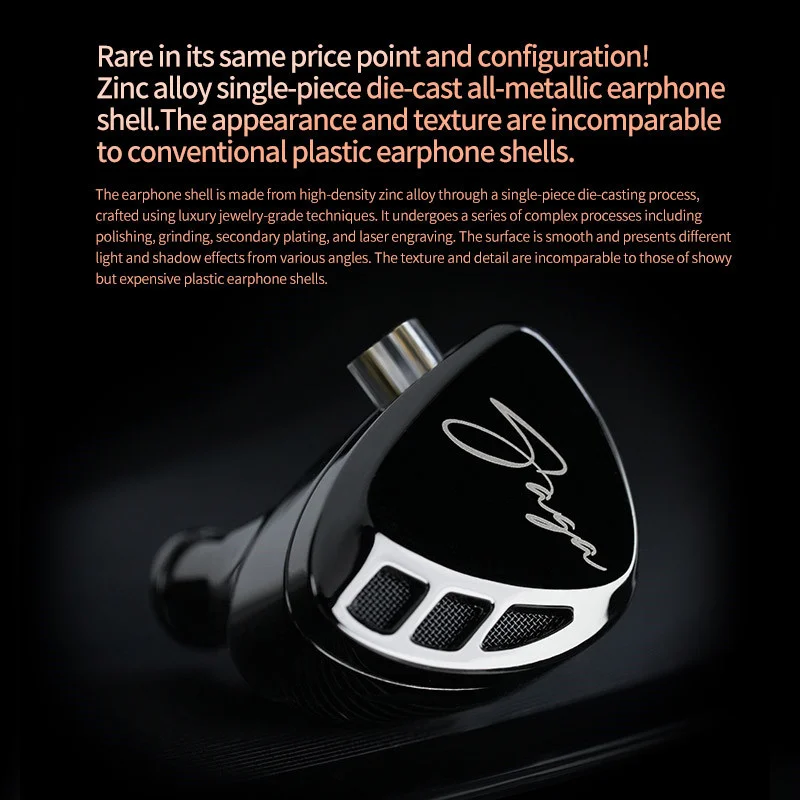 KZ Saga проводные наушники HiFi стерео бас лихорадка музыкальные металлические