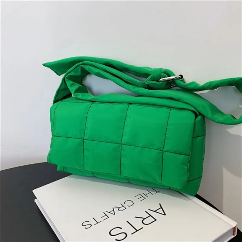 New Fashion Space Pad Cotton Women Shoulder Bags Nylon Padded Quilted Shopper Bags Female Casual Crossbody Bags Handbags