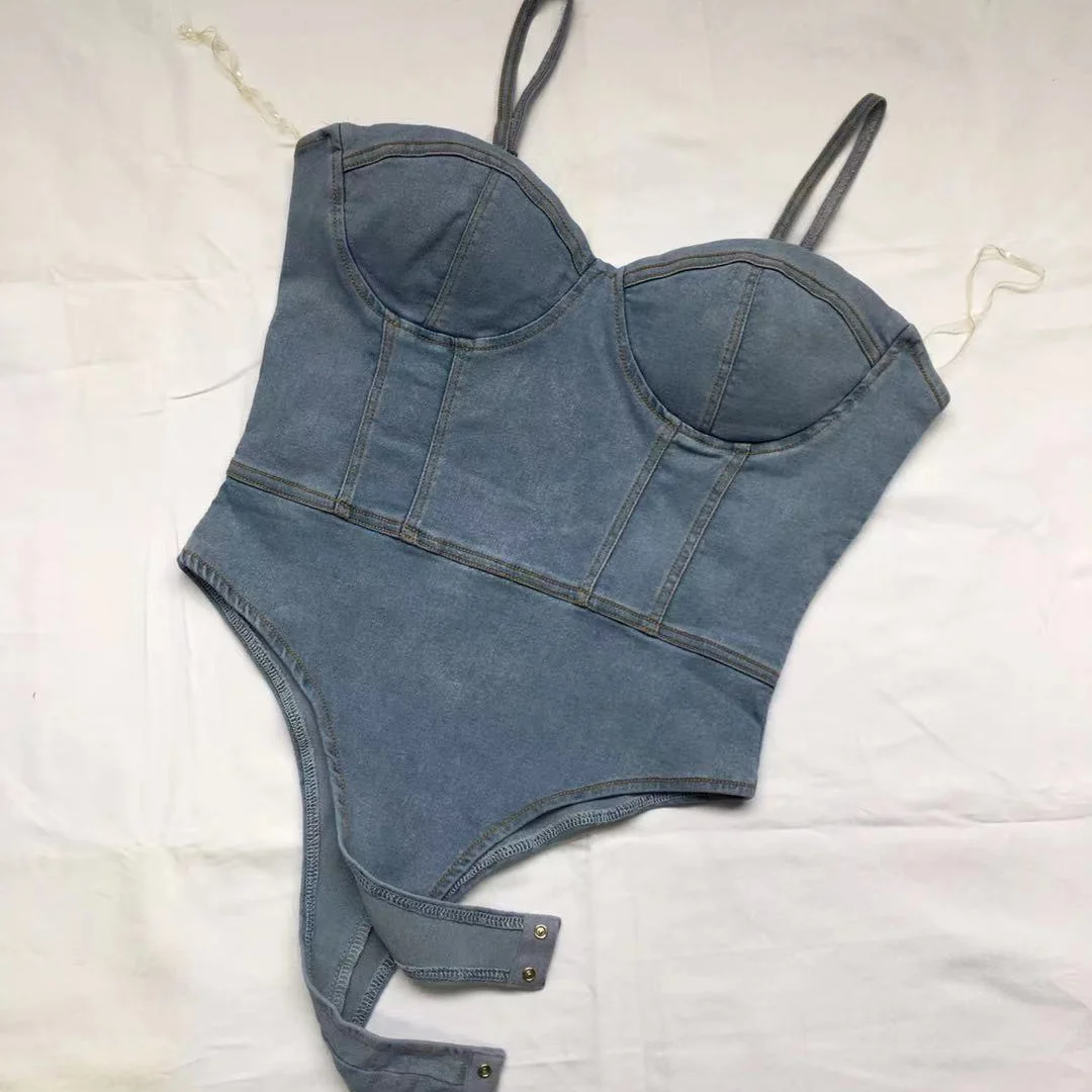 

Джинсовый комбинезон для женщин 2021 летний модный сексуальный облегающий боди для груди Женский Повседневный Рабочий Комбинезон Комбинезоны цельные джинсы