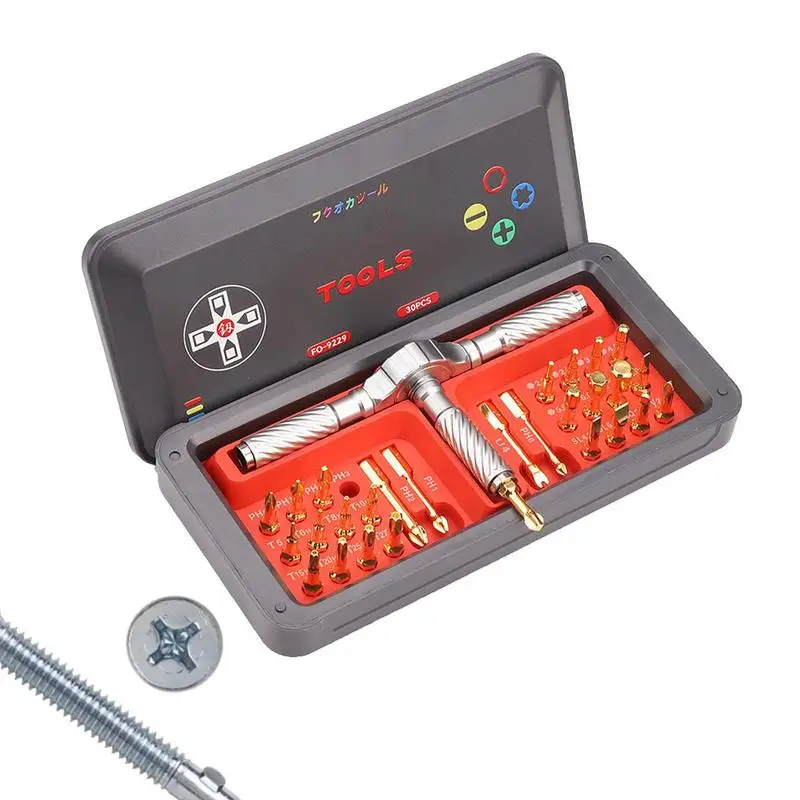 

Screw Driver Bit Sets Precision Ratchet Set Multipurpose Screwdriver Bits Household Tool Kit With Case Ratcheting Screwdriver