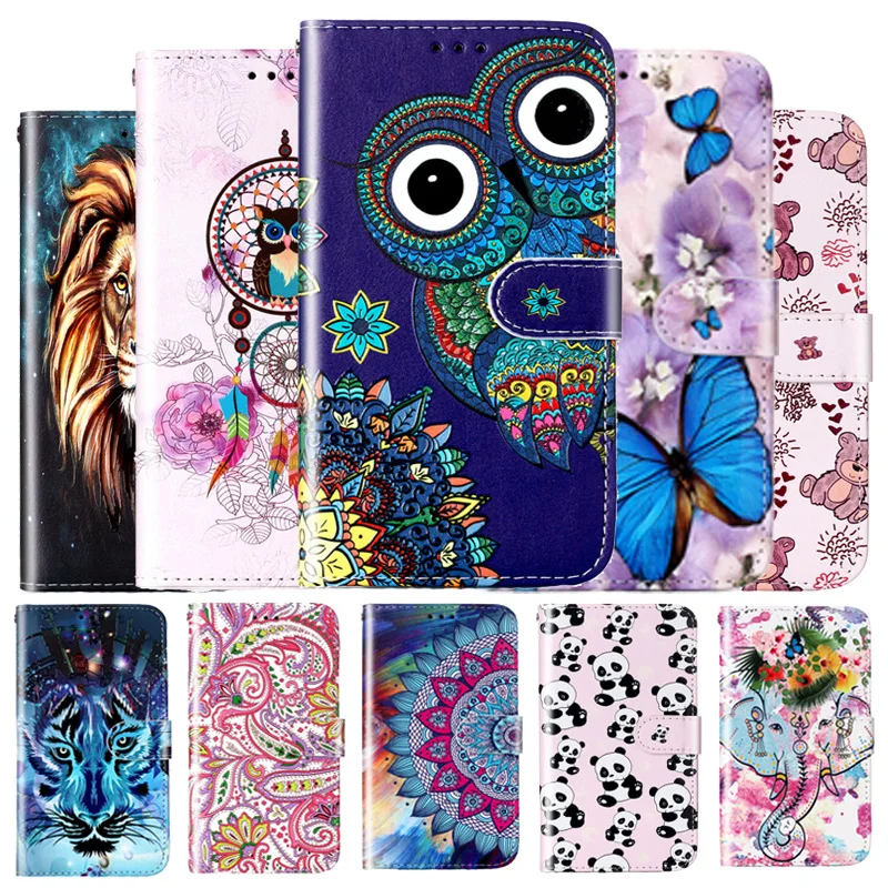 

For Samsung Galaxy A70 SM-A705F A71 A51 5G A41 A21s A20e A50 A40 A30 A10 Phone Capa Leather Magnetic Funny Painted Wallet Case