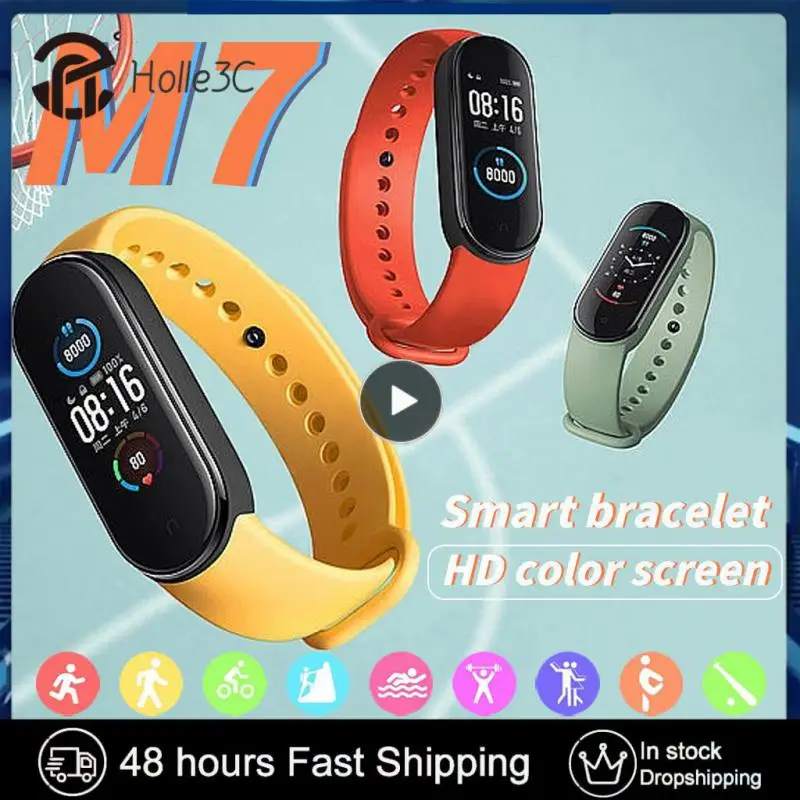 

2/4/6PCS Large Screen Sport Bracelet 80mah Smart Watch Dustproof Ip67 Waterproof Smart Bracelet