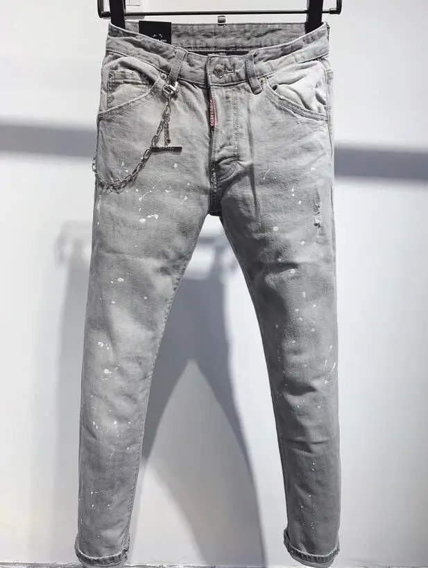 

Dsquared2 Jeans Skinny Straight Pants Motorcycle Party Casual Trousers Street Denim Clothing 9633#