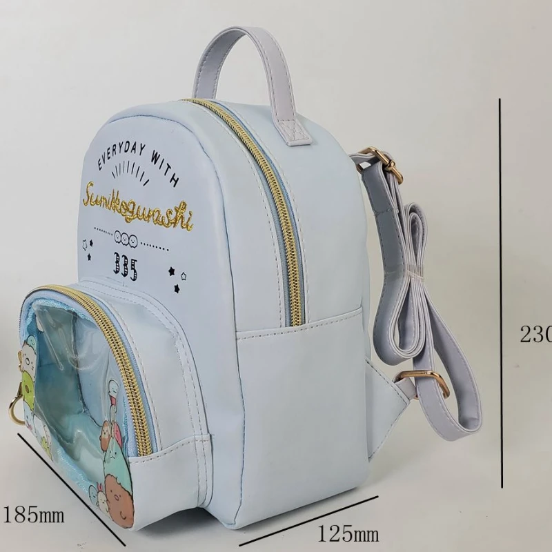 

Kawaii Sanrio Hello Kitty Stitch Backpack Bag Mochila Infantil Escolar Kit Kids Bags for Girls Pu Schoolbag Female Cute bag