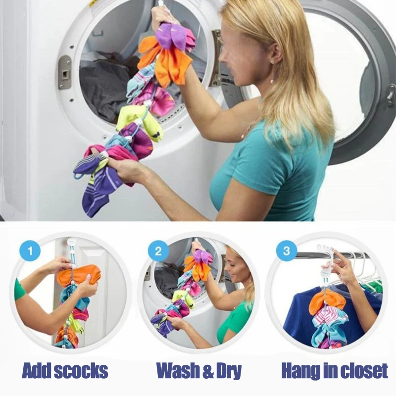 

Storage Organizer Adjustable Socks Drying Hanging Rope Home Portable Non-slip Socks Dry Hanger