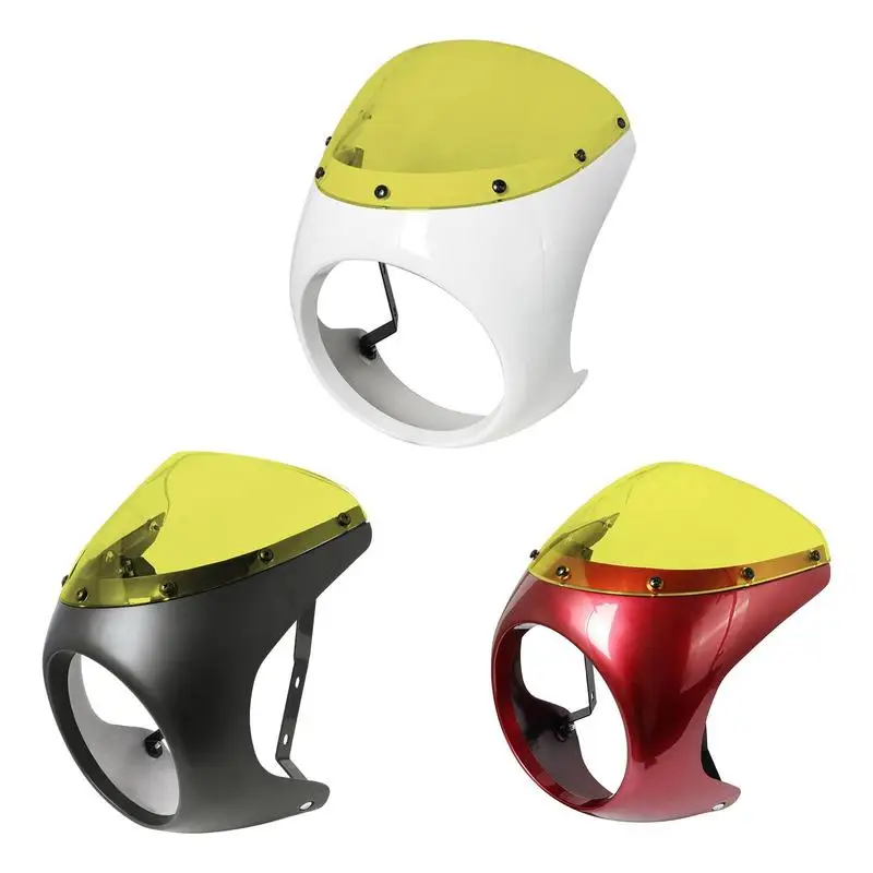 

Windshield Windscreen Fairing For Honda Suzuki Sport Bobber Custom Chopper Cruiser Street Bike Contrasting Color