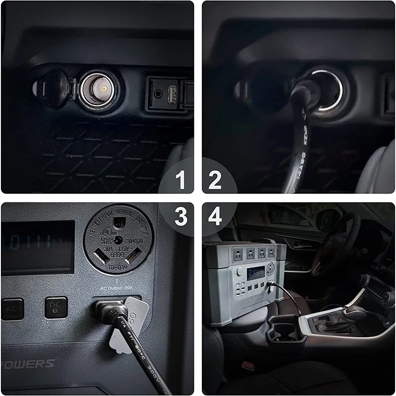 Кабель для зарядки 1,5 м5 футов: штекер прикуривателя (Cigarette Lighter) на гнездо XT60 (Female) для зарядных станций ALLPOWERS R600, R1500, R2500, S2000 Pro, VOLIX P300. (art.: 3920d9eeaa397) - 3920d9eeaa397