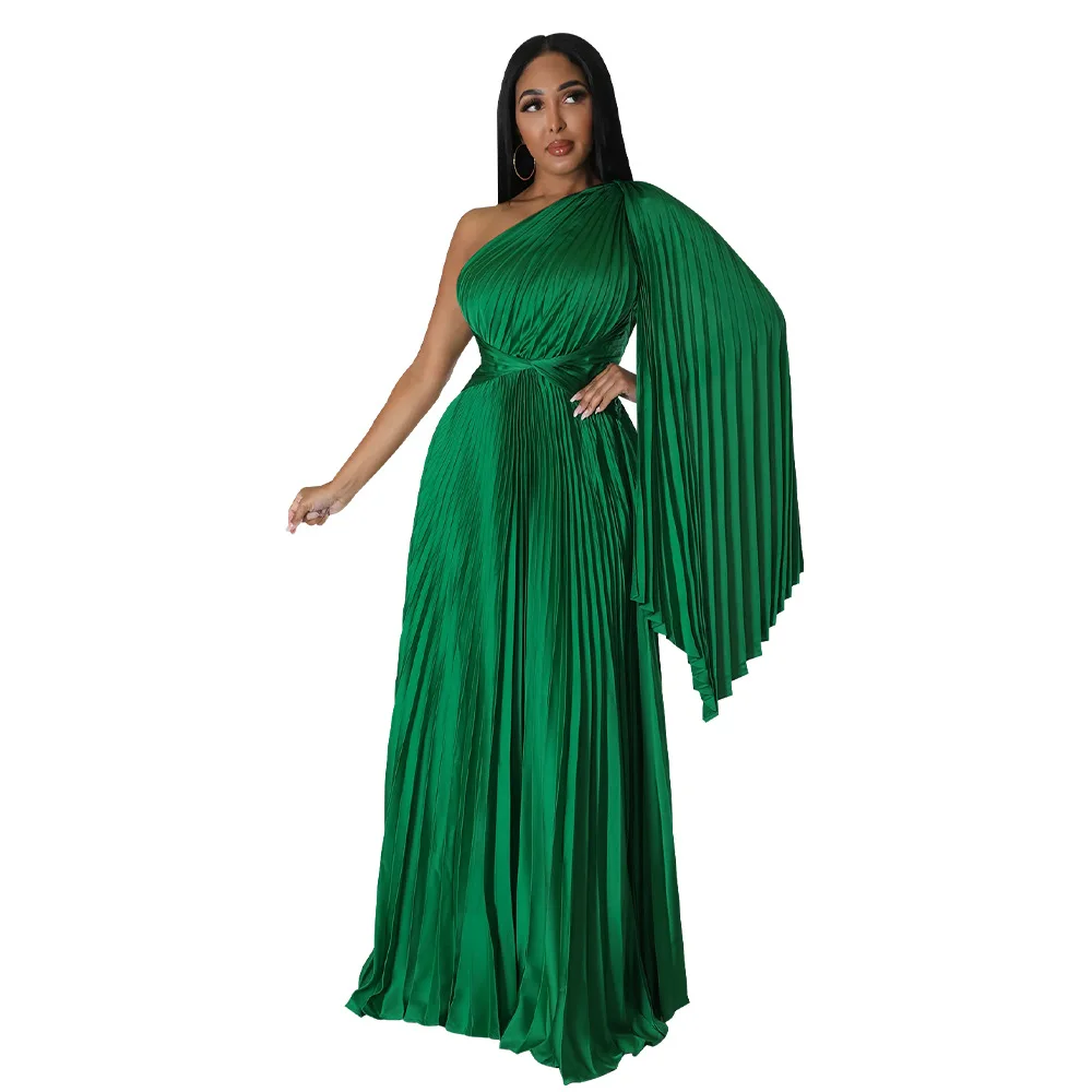 One-Shoulder Pleated Party Dress 3