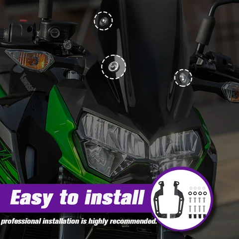 Передний обтекатель лобового стекла мотоцикла WOLFLINE с кронштейном для Kawasaki Z400 2019 2020 2021 2022 2023 2024, аксессуары для мотоциклов