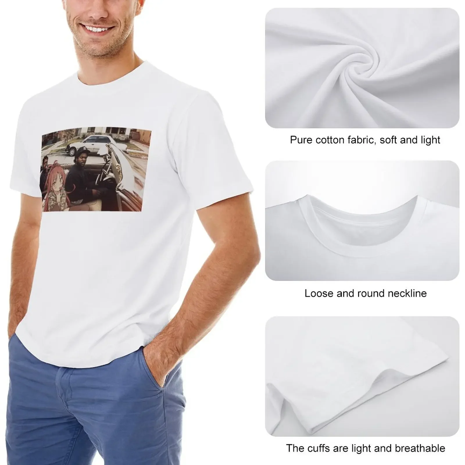 Мужская футболка большого размера Waifuz n the Hood фаллоимитация Kyoko Sakura