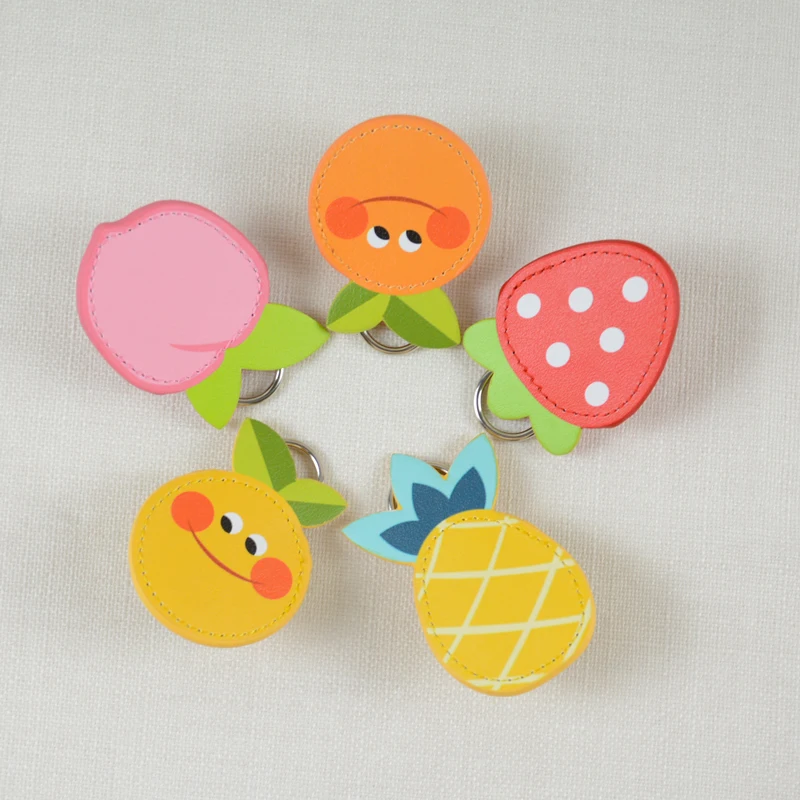 New  2 Pair 4 Pc Cartoon Fruit Shape Tears Drops End for Obag PU  Handles Attachment for O bag pattern Women Handbag