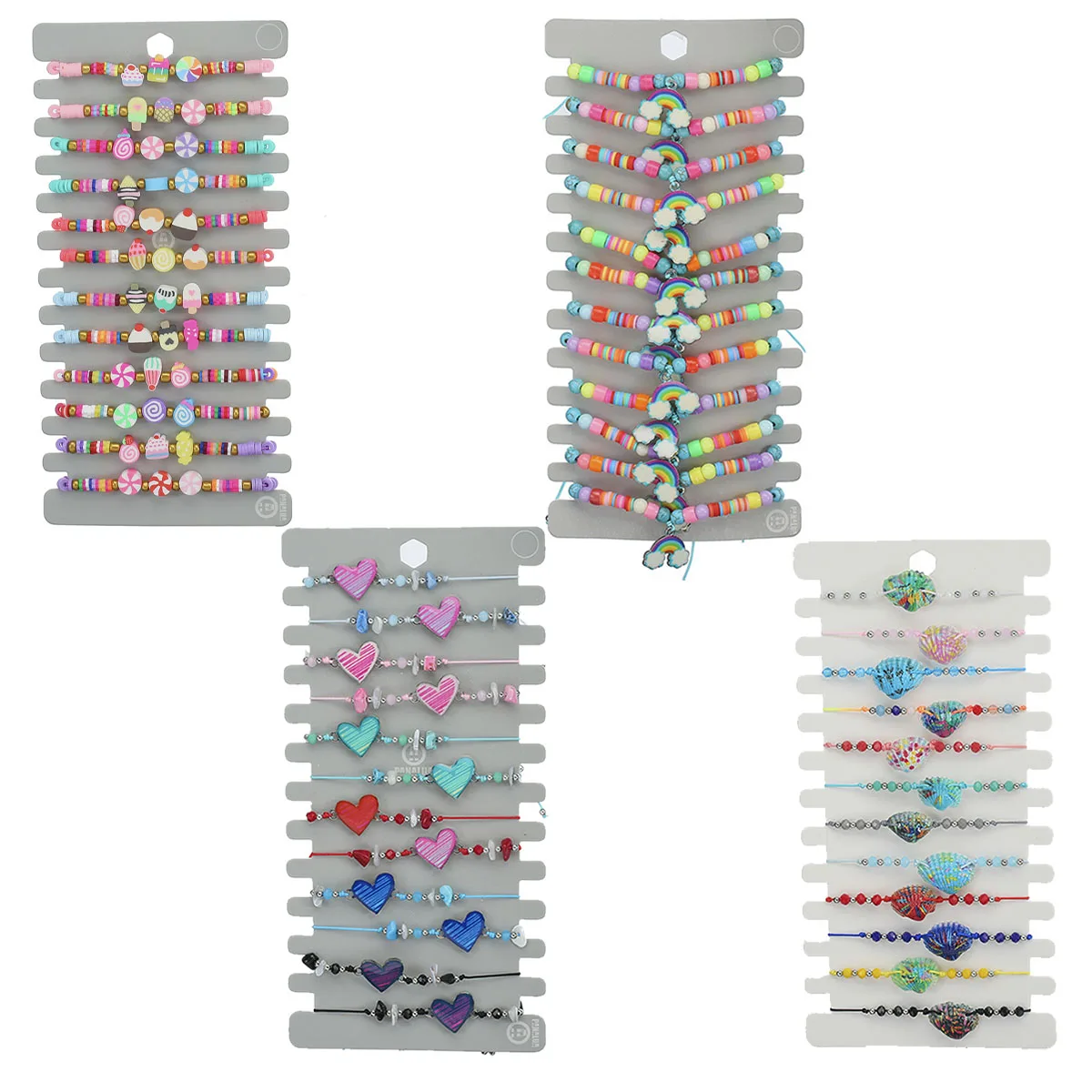 12 шт. бусины из полимерной глины и хрусталя |