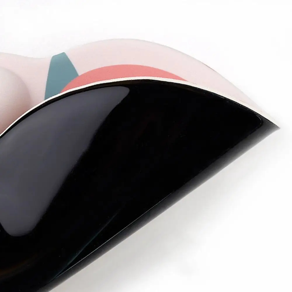 Нескользящий коврик для мыши с рисунком черного кота и запястья