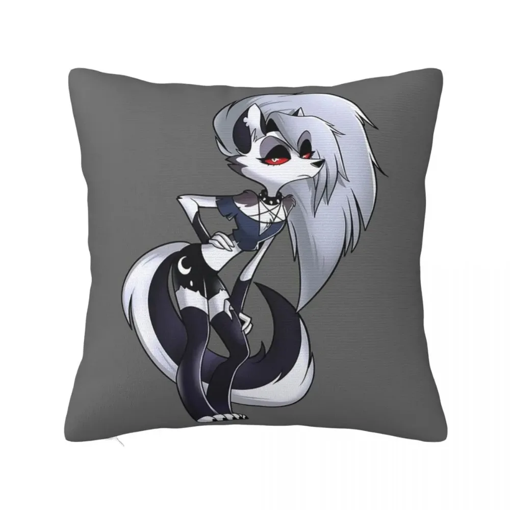 Квадратная наволочка Helluva Boss Loona из полиэстера декоративная комфортная Наволочка