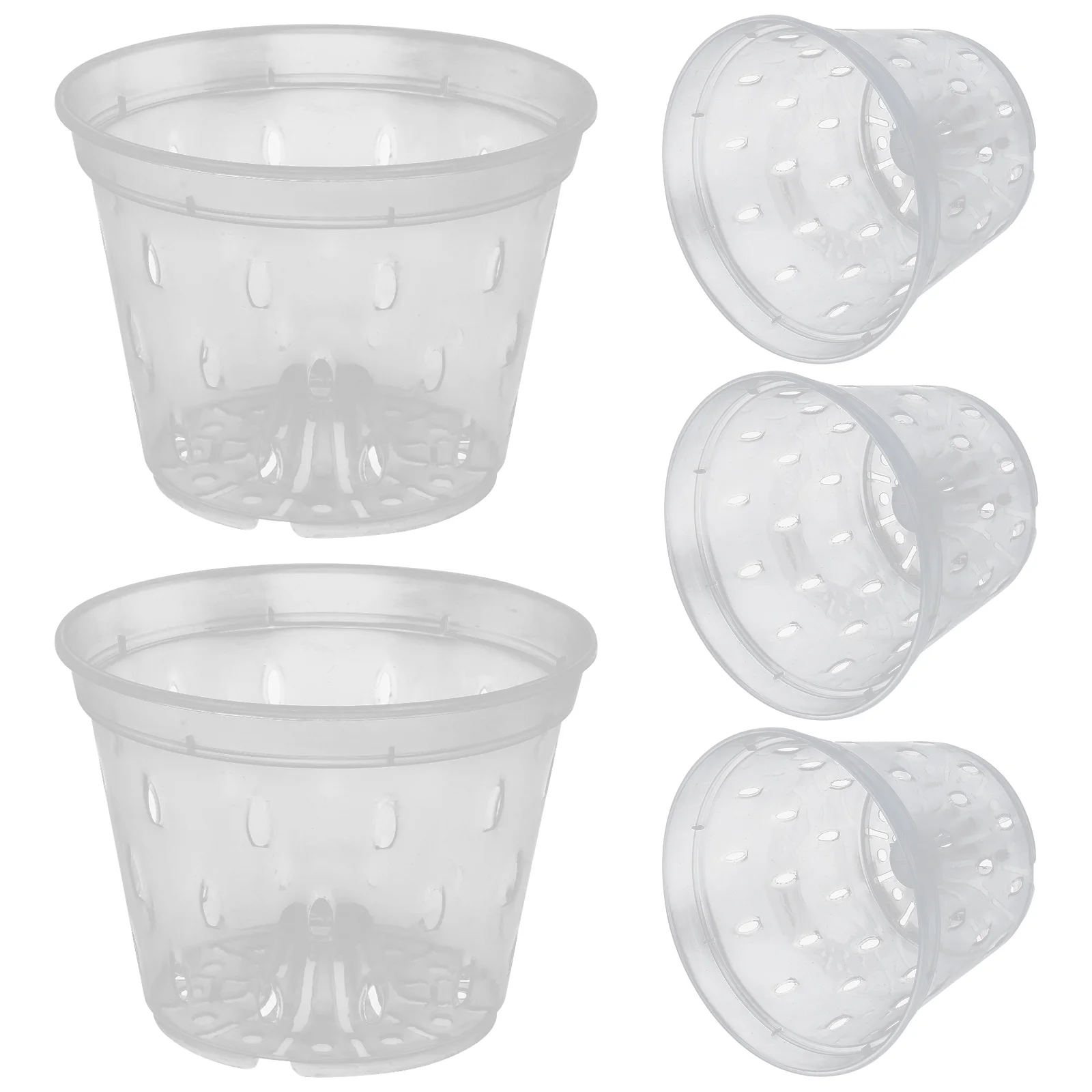 

5pcs Orchid Flower Pot Breathable Slotted Orchids Planter Flower Pots